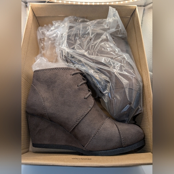 MARCOREPUBLIC Wedge Charcoal Gray Boots / Bootie Size 5 - Picture 1 of 10